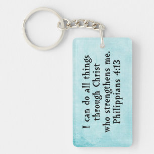 scripture Philippians 4:13 Keychain