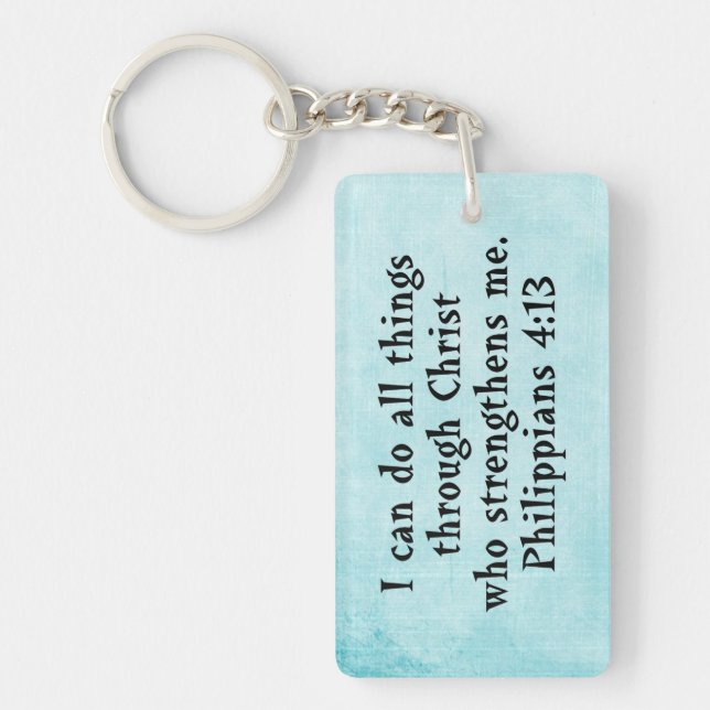 scripture Philippians 4:13 Keychain (Front)