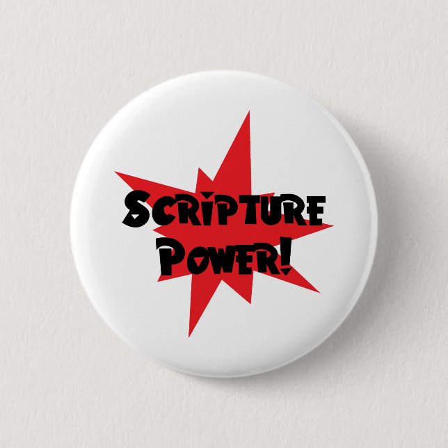 Scripture Power 2 Inch Round Button (Front)