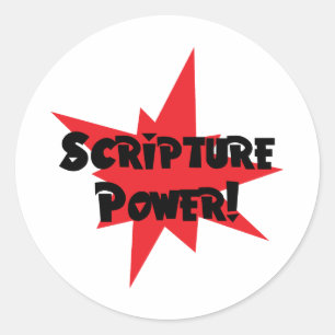 Scripture Power Classic Round Sticker