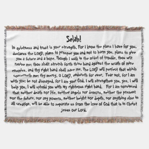 Scripture Promises of God Comfort Throw Blanket