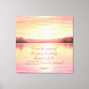 Scripture Psalm 113:3 Canvas Print