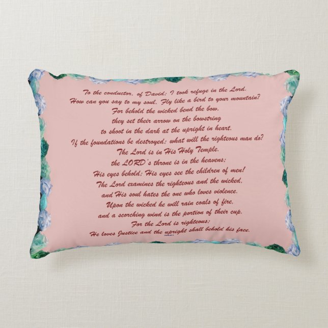 Scripture, Psalm 11, Bible Verse, Accent Pillow (Front)