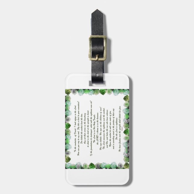 Scripture, Psalm 11, Bible Verse, Luggage Tag (Front Vertical)