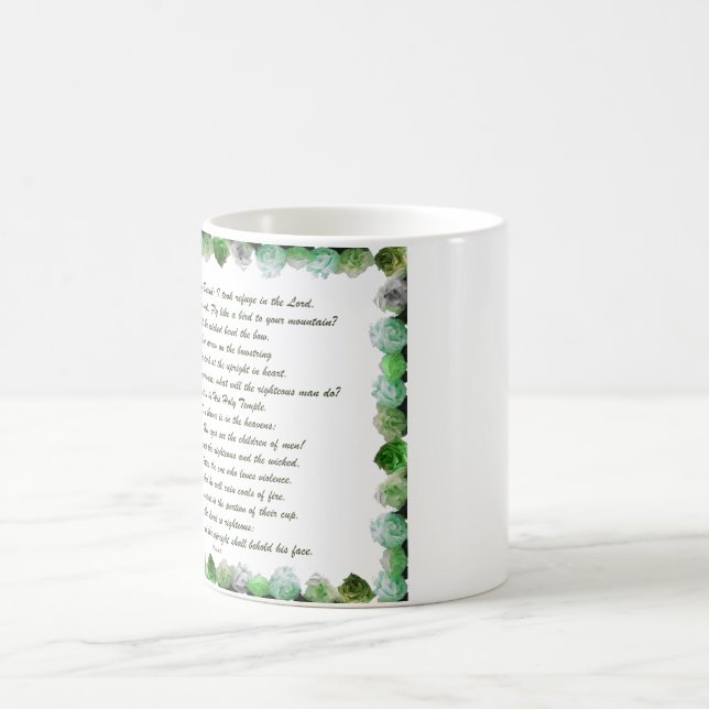 Scripture, Psalm 11, Bible Verse, Magic Mug (Center)