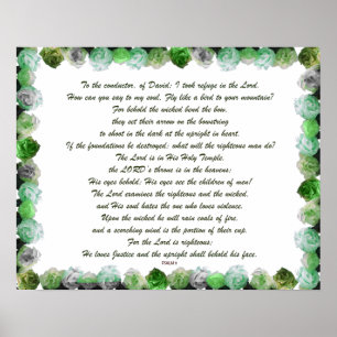 Scripture, Psalm 11, Bible Verse, Poster