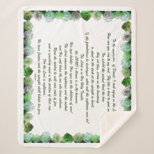 Scripture, Psalm 11, Bible Verse, Sherpa Blanket