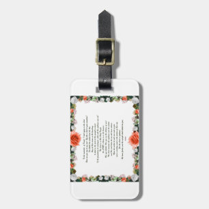 Scripture, Psalm 11, Botanic Luggage Tag