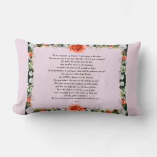 Scripture, Psalm 11, Botanic Lumbar Pillow