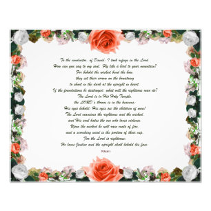 Scripture, Psalm 11, Botanic Photo Print