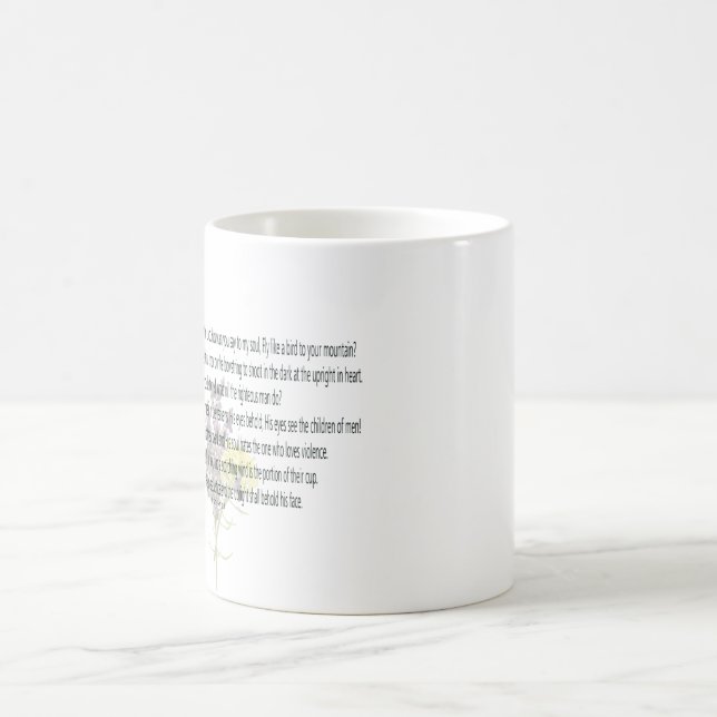 Scripture, Psalm 11, Magic Mug (Center)