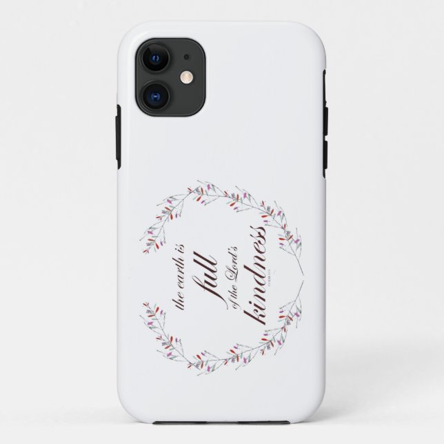 Scripture, Psalm 33, Full Kindness Case-Mate iPhone Case (Back)