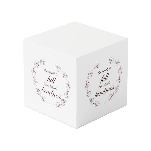 Scripture, Psalm 33, Full Kindness Cube (Back Angled)
