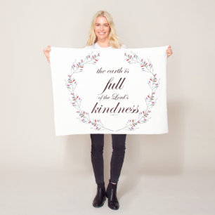 Scripture, Psalm 33, Full Kindness Fleece Blanket
