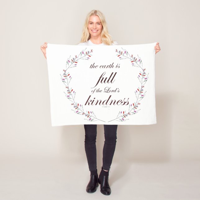 Scripture, Psalm 33, Full Kindness Fleece Blanket (In Situ)