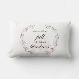 Scripture, Psalm 33, Full Kindness Lumbar Pillow