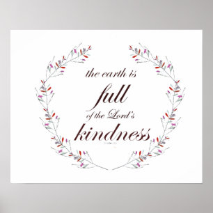 Scripture, Psalm 33, Full Kindness Poster