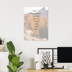 Scripture Psalm 61:2 Rock Higher than I am Poster