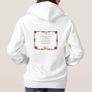 Scripture Psalm 9, Floral Hoodie