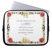 Scripture Psalm 9, Floral