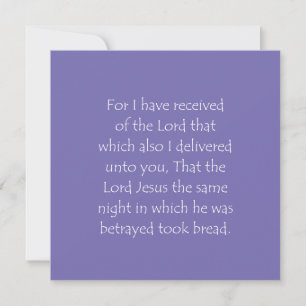 Scripture Quote 1 Corinthians 11 23 Invitation