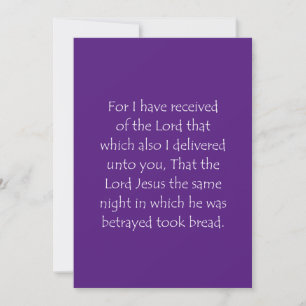 Scripture Quote 1 Corinthians 11 23 Thank You Card