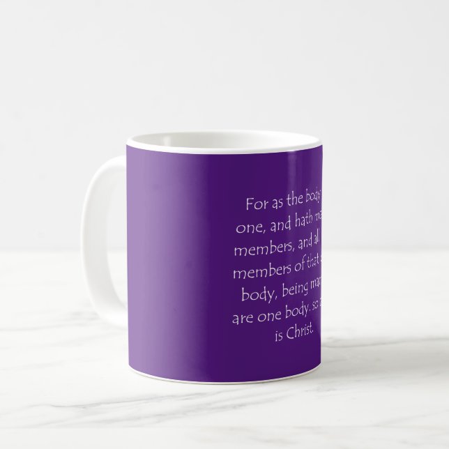 Scripture Quote 1 Corinthians 12 12 Coffee Mug (Front Left)