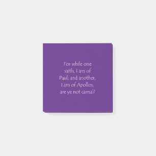 Scripture Quote 1 Corinthians 3 4 Post-it Notes