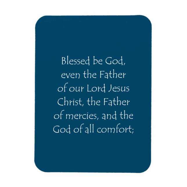 Scripture Quote 2 Corinthians 1 3 Magnet (Vertical)