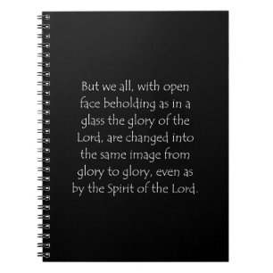 Scripture Quote 2 Corinthians 3 18 Notebook
