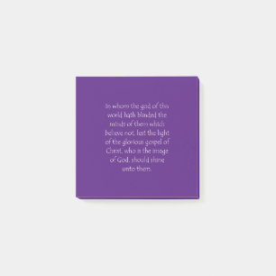 Scripture Quote 2 Corinthians 4 4 Post-it Notes