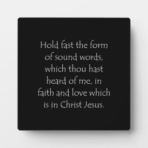 Scripture Quote 2 Timothy 1 13 Plaque