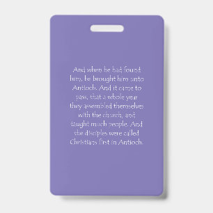 Scripture Quote Acts 11 26 Badge
