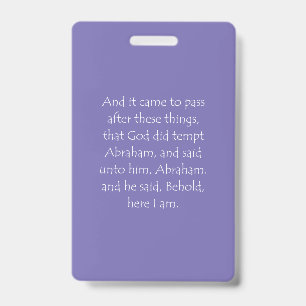 Scripture Quote Genesis 22 1 Badge