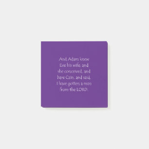 Scripture Quote Genesis 4 1 Post-it Notes