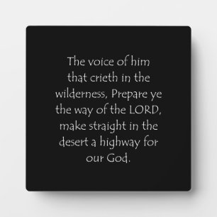 Scripture Quote Isaiah 40 3 Plaque