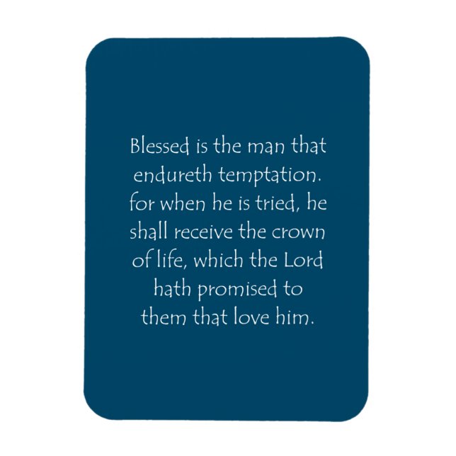 Scripture Quote James 1 12 Magnet (Vertical)