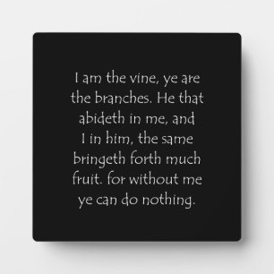 Scripture Quote John 15 5 Plaque