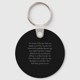 Scripture Quote Joshua 1 8 Keychain