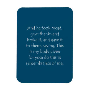 Scripture Quote Luke 22 19 Magnet