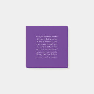 Scripture Quote Malachi 3 10 Post-it Notes