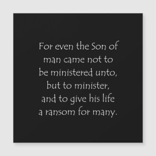 Scripture Quote Mark 10 45