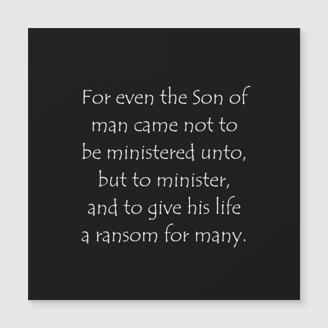 Scripture Quote Mark 10 45 (Front)