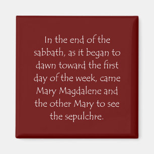 Scripture Quote Matthew 28 1 Magnet