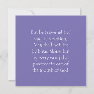 Scripture Quote Matthew 4 4 Invitation