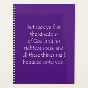 Scripture Quote Matthew 6 33 Planner