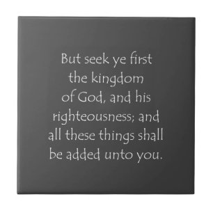 Scripture Quote Matthew 6 33 Tile
