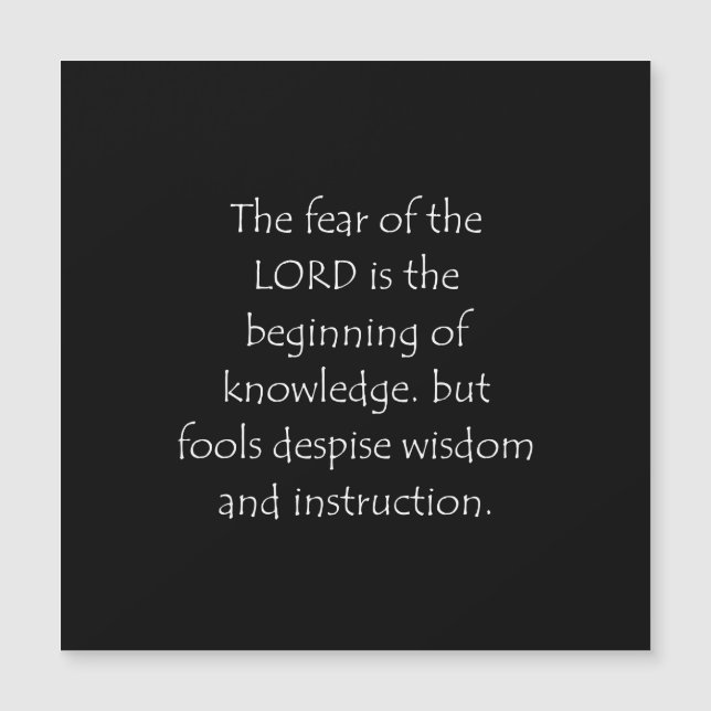 Scripture Quote Proverbs 1 7 (Front)