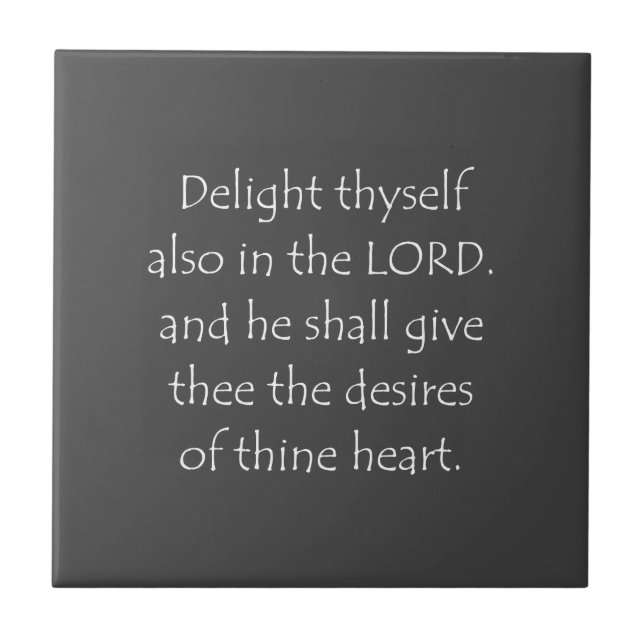 Scripture Quote Psalms 37 4 Tile (Front)