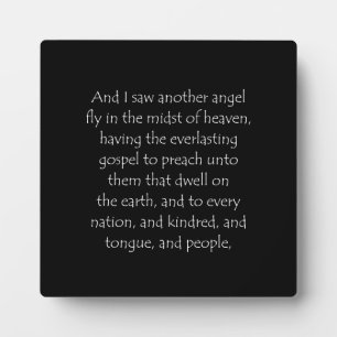 Scripture Quote Revelation 14 6 Plaque